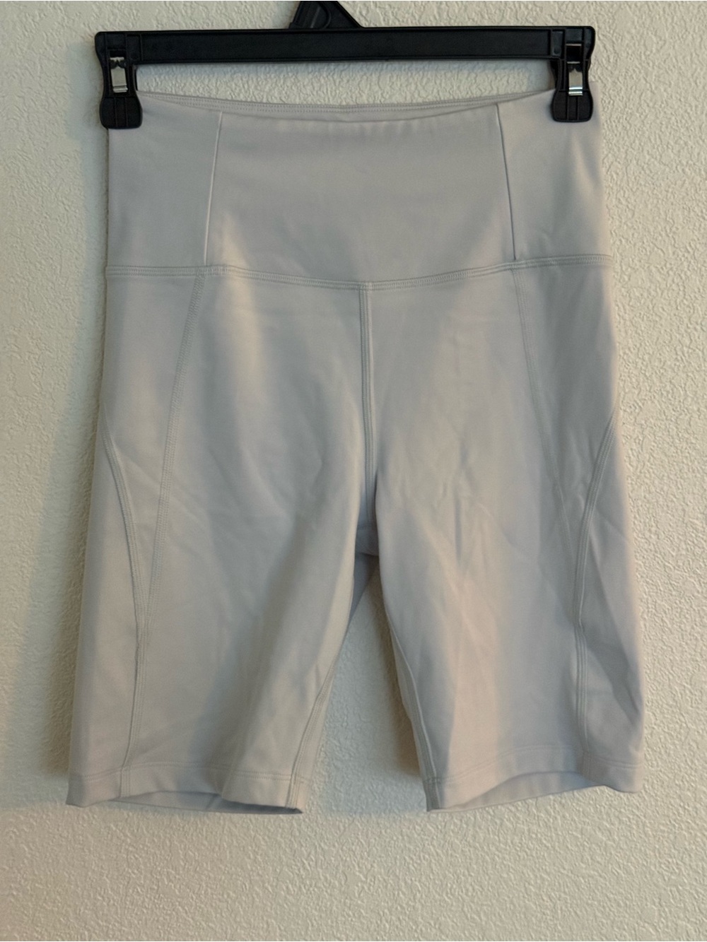 Girlfriend Collective High-Waist Light Gray Women’s Bike Shorts 8” inseam